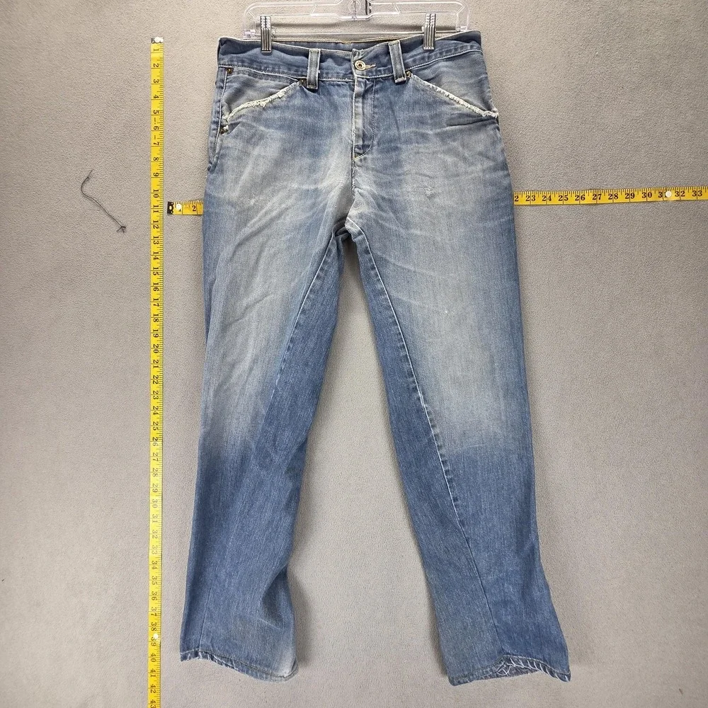 Vintage Levis Engineered Jeans Mens 32x32 Blue Twisted Flap Pockets Medium Wash